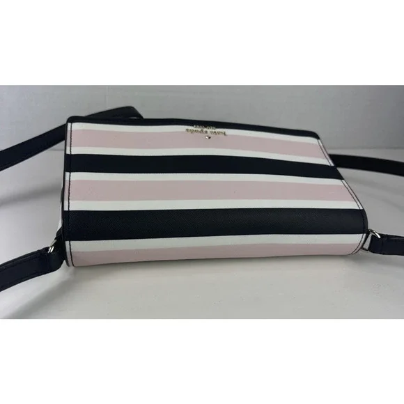 Kate Spade New York Cove Street Celebration Stripe Dody Crossbody in Pink EUC - Picture 8 of 14